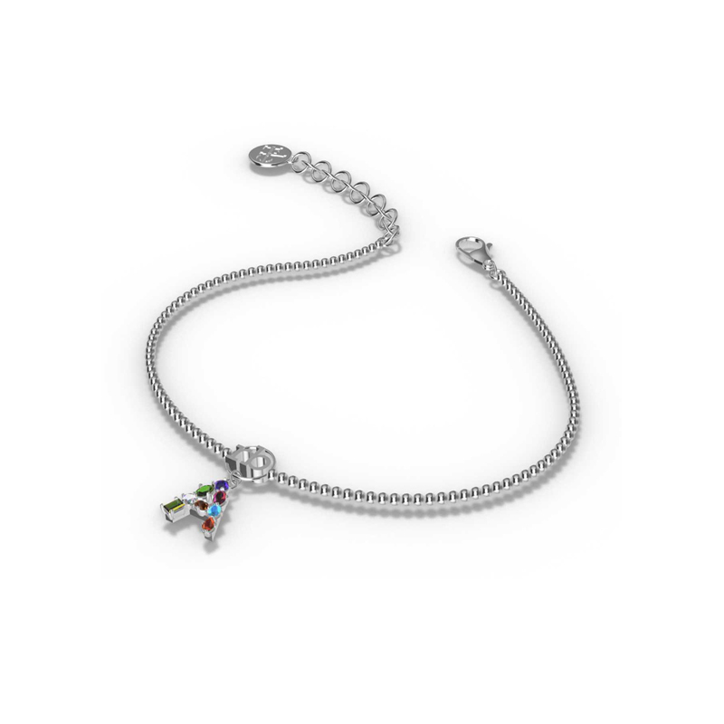 Bracciale RB FIRST LETTER A Silver Rocco Barocco RBJ0029SS