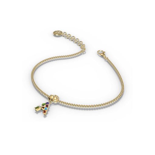 Bracciale RB FIRST LETTER A gold Rocco Barocco RBJ0030GP
