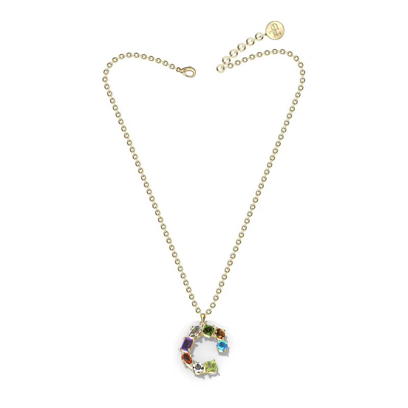 Collana RB FIRST LETTER C gold Rocco Barocco RBJ0046GP