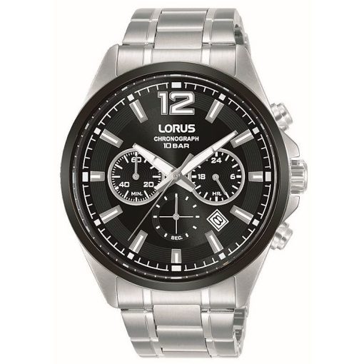 Lorus RT381JX9 Sport cronografo acciaio silver e nero uomo