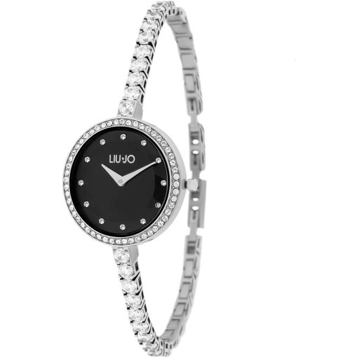 Liu Jo TLJ1870 Desiré bracciale con pietre e vetro diamante acciaio nero