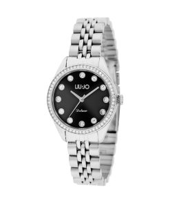 Liu Jo TLJ2253 Deluxe acciaio silver e nero con brillantini donna