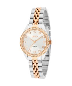 Liu Jo TLJ2260 Deluxe acciaio bicolore ramato con brillantini donna