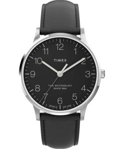 Timex TW2V01500 Waterbury pelle nero