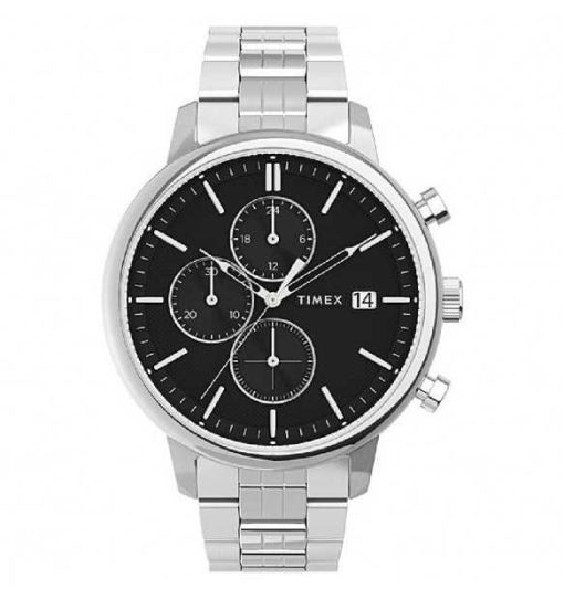 Timex TW2V01600 Chicago cronografo uomo acciaio nero