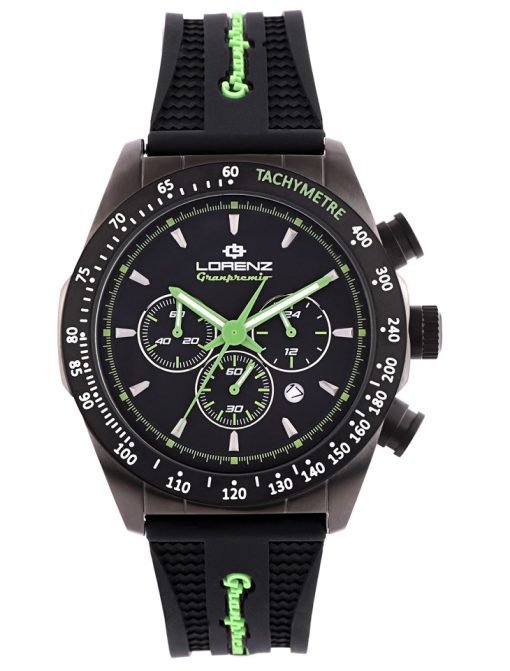 Lorenz 030233DD Granpremio silicone pneumatico cronografo verde