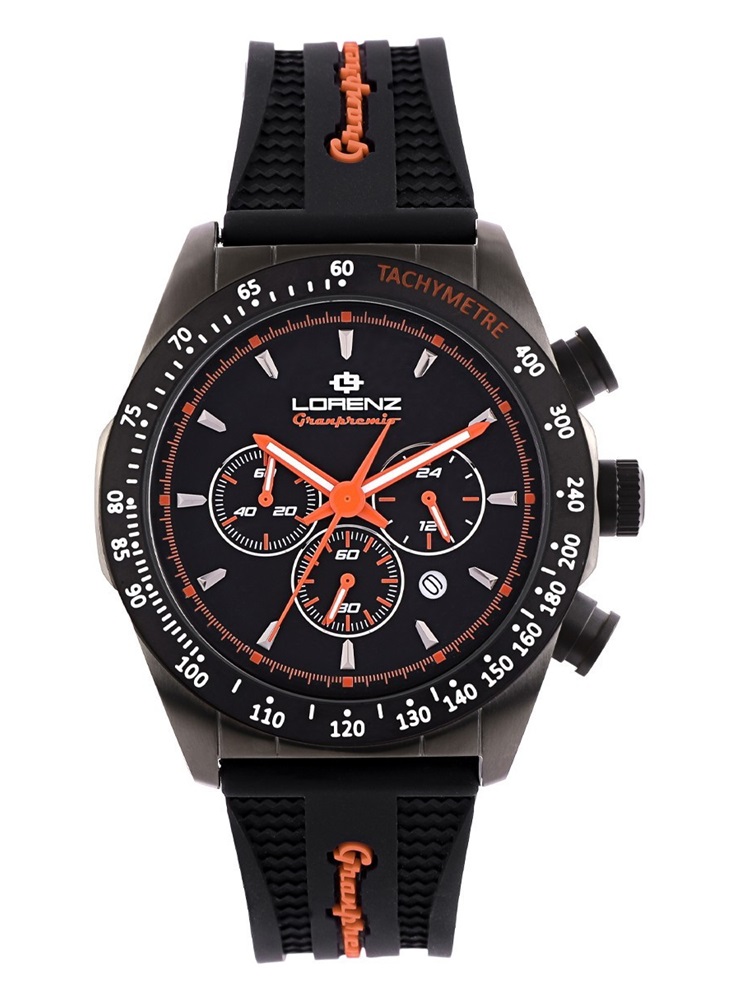 Lorenz 030233EE Granpremio silicone pneumatico cronografo arancio