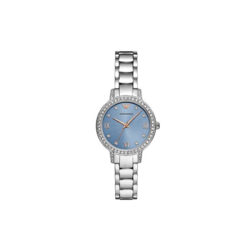 Armani AR11585-C Spring acciaio e azzurro donna dettagli ramati