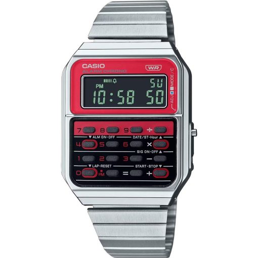 Casio CA-500WE-4BEF Vintage Retro Pop Calculator rosso