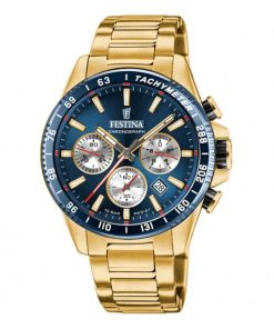 Festina F20634-2 Chrono Sport acciaio dorato e blu da uomo