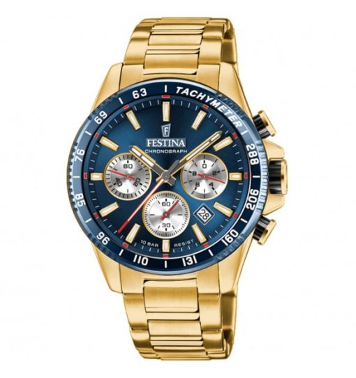 Festina F20634-2 Chrono Sport acciaio dorato e blu da uomo