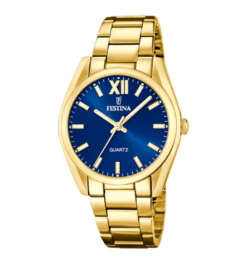 Festina F20640-5 Boyfriend acciaio dorato e blu da donna
