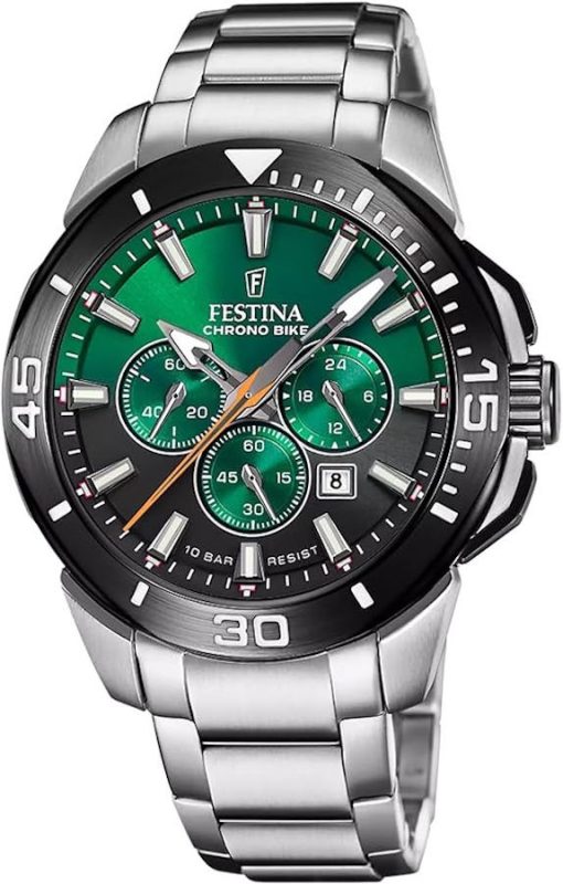 Festina F20641-B Chrono bike al quarzo acciaio verde uomo