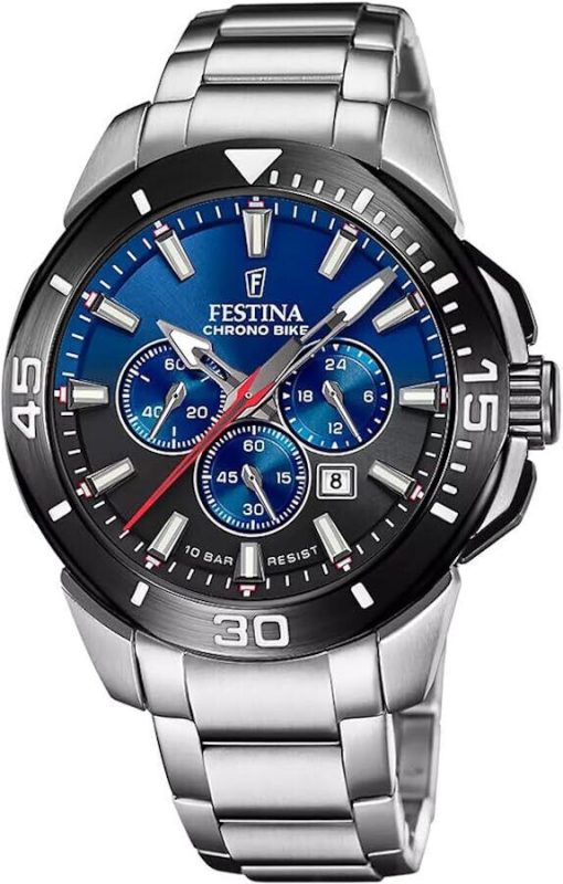 Festina F20641-C Chrono Bile al quarzo acciaio blu uomo