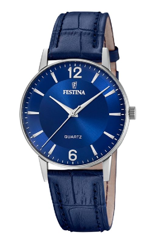 Festina F20690-3 Clasico pelle blu solo tempo uomo