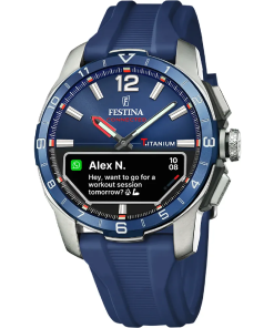 Festina F23000-1 Smartwatch Titanium Hybrid Connected Bluetooth con chiamata blu