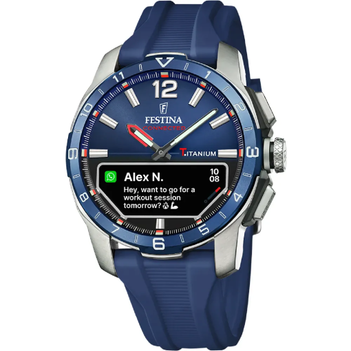 Festina F23000-1 Smartwatch Titanium Hybrid Connected Bluetooth con chiamata blu
