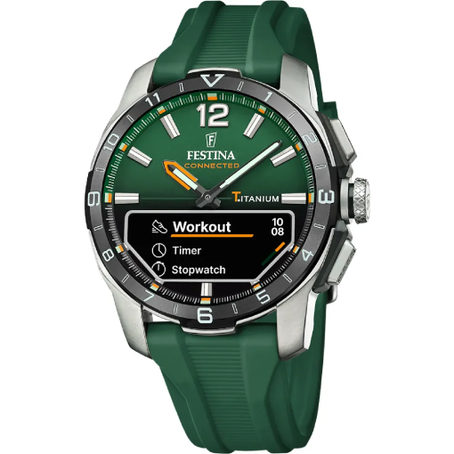 Festina F23000-2 Smartwatch Titanium Hybrid Connected Bluetooth con chiamata verde