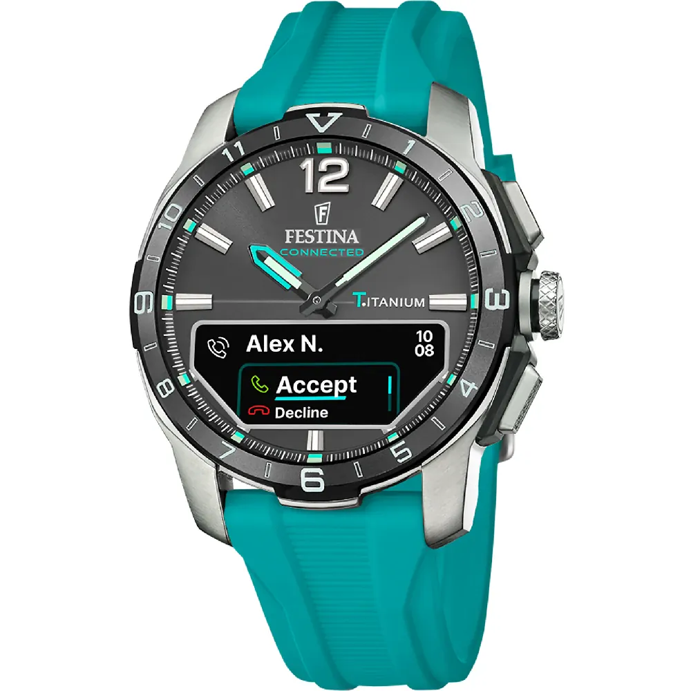 Festina F23000-5 Smartwatch Titanium Hybrid Connected Bluetooth con chiamata azzurro
