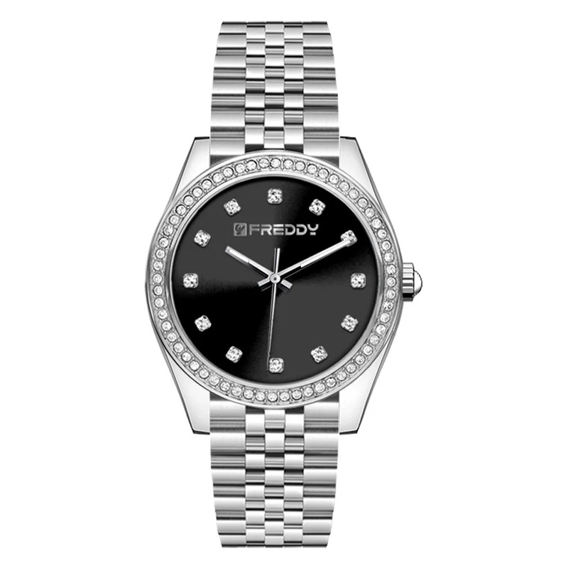 Freddy FW-008 Joy acciaio silver e nero con pietre donna