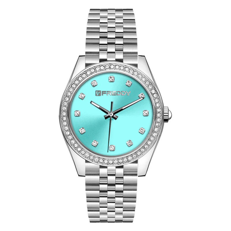 Freddy FW-010 Joy silver e azzurro con pietre donna