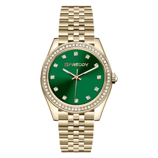 Freddy FW-014 Joy dorato e verde con pietre donna