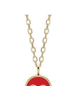 Collana Liu Jo LJ2604 dorata con medaglia infinito rossa donna