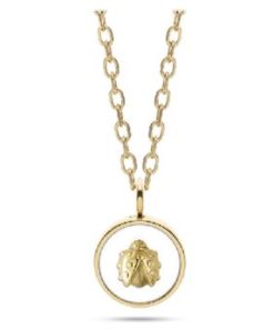 Collana Liu Jo LJ2609 dorata con medaglia coccinella bianca donna