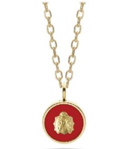 Colla na Liu Jo LJ2610 dorata con medaglia coccinella rossa donna