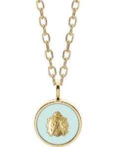 Collana Liu Jo LJ2612 dorata con medaglia coccinella azzurra donna