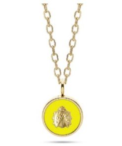 Collana Liu Jo LJ2613 dorata con medaglia coccinella gialla donna