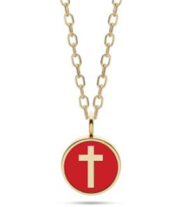 Collana Liu Jo LJ2785 dorata con medaglia croce rossa donna