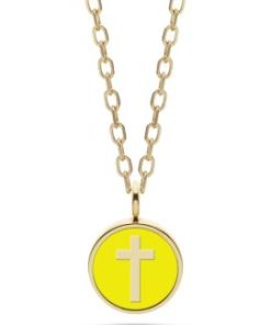 Collana Liu Jo LJ2788 dorata con medaglia gialla e croce donna
