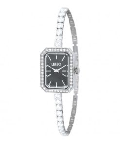 Liu Jo TLJ2327 Claire cassa 20x26 rettangolare nero con bracciale brillantini