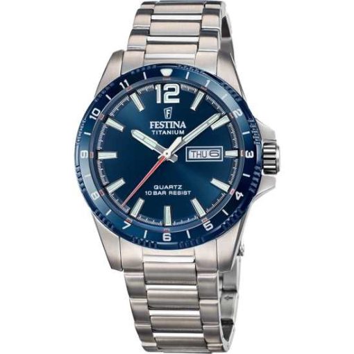 Festina F20698-2 Titanium acciaio e blu uomo
