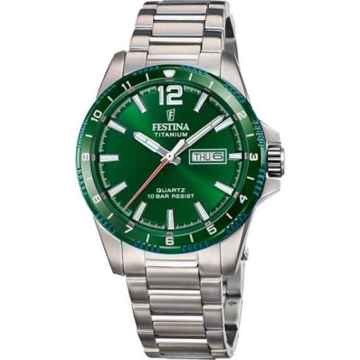 Festina F20698-3 Titanium acciaio e verde uomo