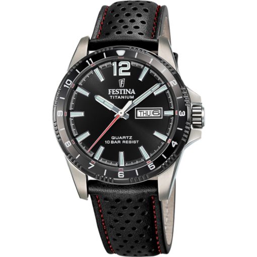 Festina F20699-4 Titanium pelle nero uomo