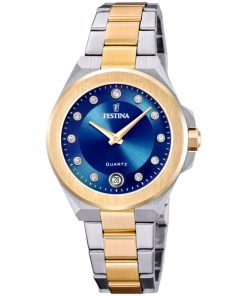 Festina F20702-3 Mademoiselle bicolore dorato e blu donna