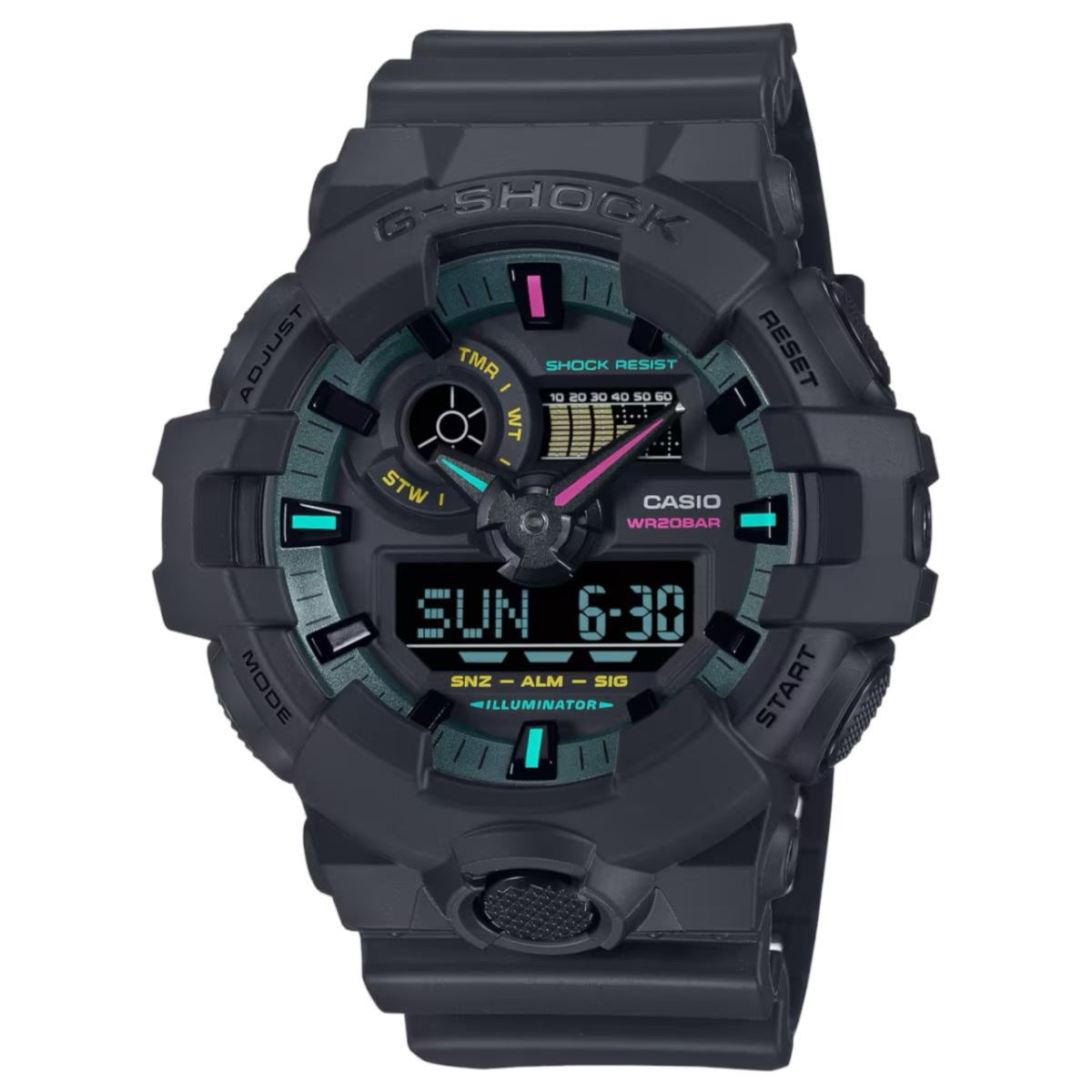 Casio G-Shock GA-700MF-1AER multifunzione multicolore nero uomo