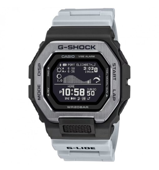 Casio G-Shock GBX-100TT-8ER LCD memory in pixel digitale silicone nero