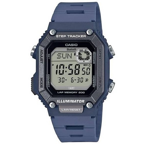Casio WS-B1000-2AVEF digitale quadrato silicone blu