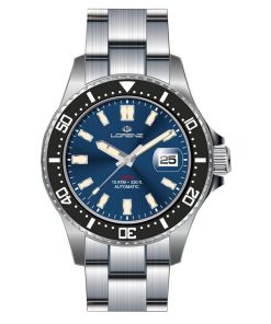 Lorenz 28185BB Diver Automatico Sub 100 mt ghiera ceramica blu