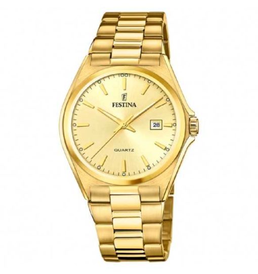 Festina F20555-3 Acero Clasico uomo acciaio dorato